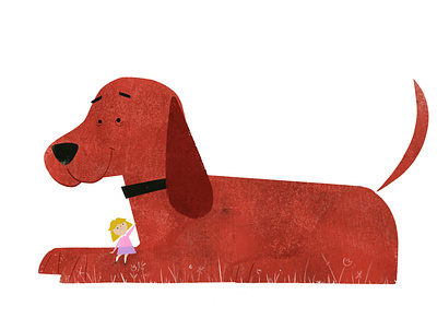 Inktober Day 4- Clifford book illustration childrens book childrens book illustration childrens illustration dog dogs illustration kidlitart picture book story