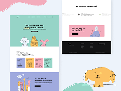 Daily UI — Landing Page 003 dailyui design dogs illustration interface landing page product design ui vector web