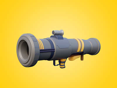 Cartoon gun - Bazooka 3d 3d art blender cartoon design fire gun illustration low poly stylized ui war weapon