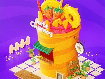 Isometric drink illustration