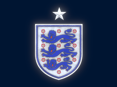 England national team – 3D badge 3d 3d art blender branding design europe fifa football illustration logo sport