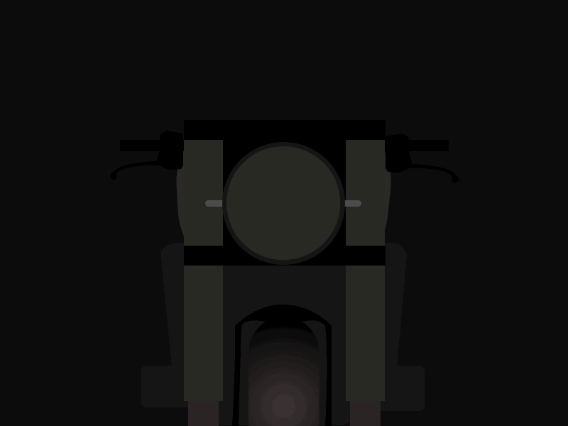 Light up illustration minimal motorcycle