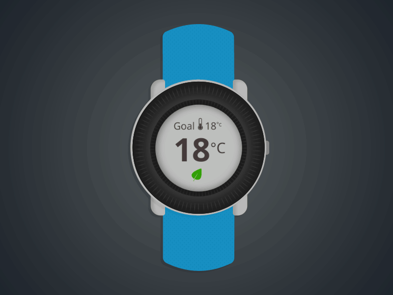 Set temperature animation interaction smart watch user experience user interface