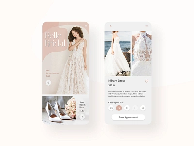 Bridal Boutique App app bridal bride figma ui ux