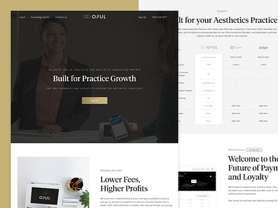 OPUL Landing Page branding design landing page ui