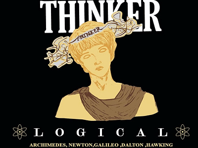 Logical Thinker apparel apparel design apparel mockup branding flatdesign graphic illustration photoshop typography vector