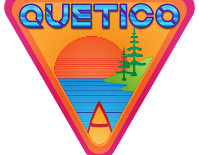 Quetico Canoe Badge badge canoe design graphic graphic design illustrator ontario ontario parks quetico retro