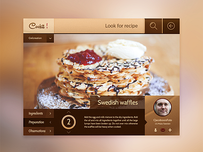 Cookit ! app cook cookit design food rebound recipe redesign waffle