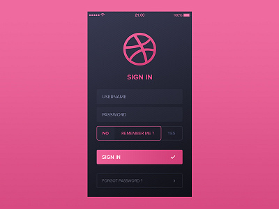 Day 05 - Dribbble Login Redesign app concept dribbble form in ios login redesign sign ui