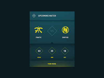 Day 10 - Upcoming Match design game gaming match ui ux versus video window