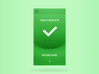Day 11 - Task Complete Screen check complete green icon iphone task ui ux