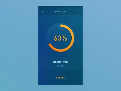 Day 17 - Download Page download mobile page percent process round ui ux