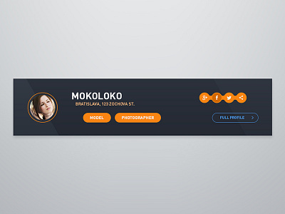 Day 21 - User Card button card name networks profile share social ui user ux