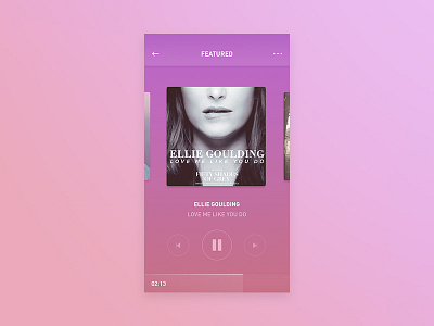 Day 22 - Music App app buttons choice music player song time ui ux