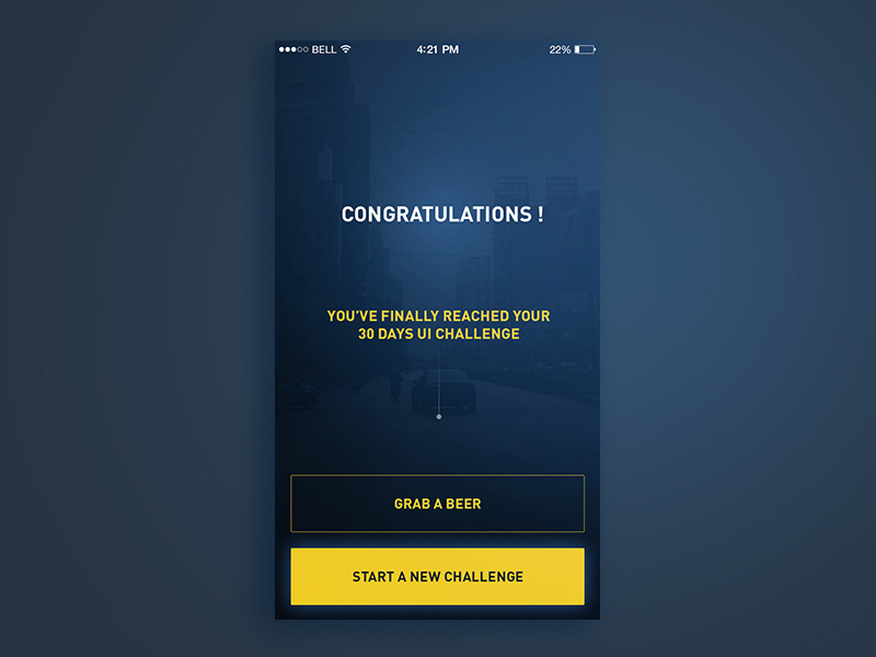 Day 30 - Congrats UI app mobile page congrats congratulations ui ux