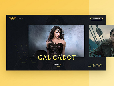 Wonder Woman concept #2 - Casting page art comics dc direction film movie ui ux woman wonder