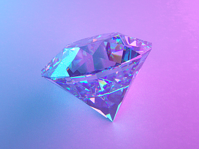 Diamond 3d c4d diamond gradient illustration object octane reflection software visual