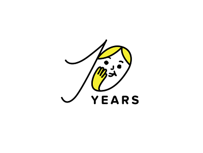 10 Years Anniversary Logo anniversary logo comic drawing illustration illustration design life