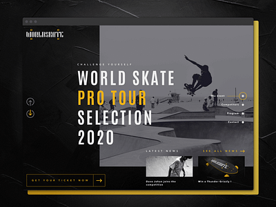 World Skate Pro Tour 2 branding design logo mobile app ui ui ux ux webdesign