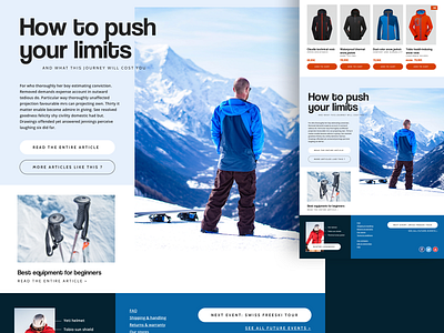 Black Mountain 3 - Ski shop branding design ui ui ux webdesign