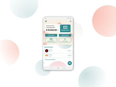Mobile Banking App android app bank banking app design finance app fintech interface minimal money ui ui design ux uxui