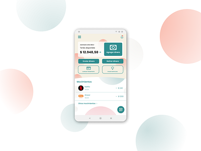 Mobile Banking App android app bank banking app design finance app fintech interface minimal money ui ui design ux uxui
