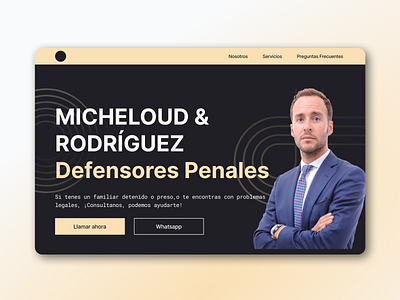 Micheloud & Rodríguez - Landing Page branding criminal defense design interface landing landing page lawyers logo micheloud minimal page rodriguez ui ui design ux uxui