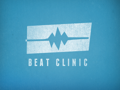 Beat Clinic Logo blue grunge identity logo music wicked worn