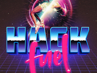 Hack Fuel – Spotify Album Art 1980s 80s album art album cover neon playlist retro signalnoise spotify