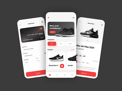 Shoes Store - eCommerce Design cart credit card ecommerce fusionlab interface ios jordan mobile mobile app product running running shoe shoe store shop sneakers store typography ui ux visual design