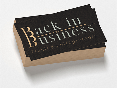 Back in Business Chiropractors branding business cards graphic design logo
