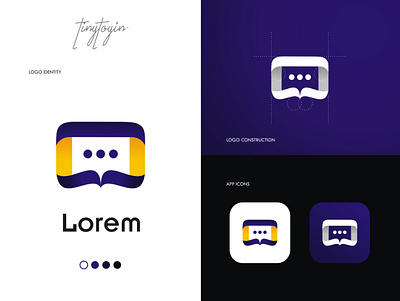 Modern app logo presentation app icon logo