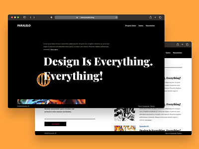 Paralelo Site blog branding design icon logo site site design ui visual design