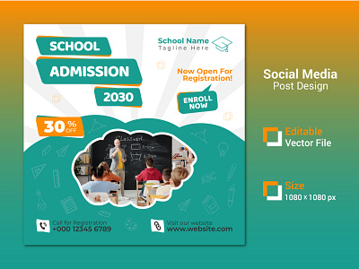 School Admission Social Media Post Design admission banner ads banner agency banner banner banner design design facebook post instagram post design marketing poster post design school school admission school admission post social banner social marketing banner social media social media banner social media design social media post social post