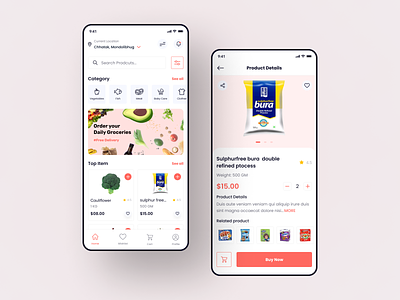 Grocery apps dribbble best shot graphicdesign interaction iphone ui ux