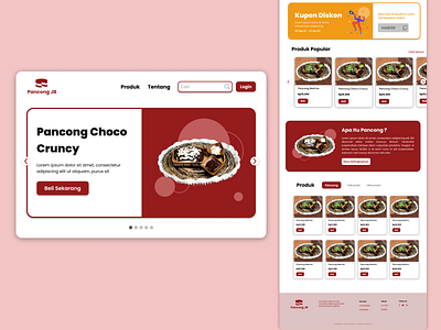 Pancong Website branding cake ecommerce graphic design logo ui ux website