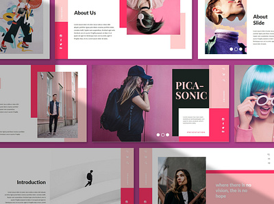 Picasonic Presentation Template business creative elegant googleslides keynote marketing minimal pastel photography portfolio powerpoint presentation template simple