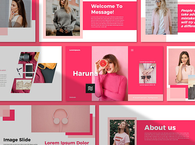 Haruna Presentation Template advertising business clean color colorful concept creative marketing pastel photograhy photography pitch simple