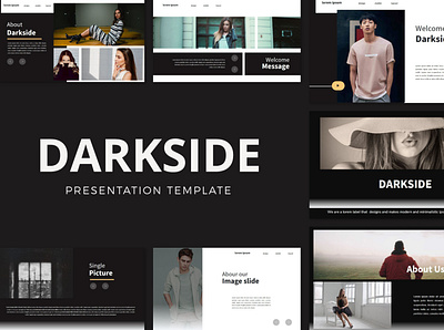 Darkside Presentation Template advertising agancy black business clean dark marketing minimal multipurpose presentation