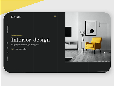 Interior design company design header interiordesign ui webdesign