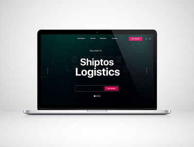 Landing Page - Shiptos Logistics branding graphic design l logo ui