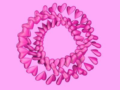 valentine's day 3d animation hearts loop animation pink valentines day