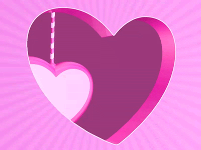 valentine's day 3d animation heart loop animation pink valentines day