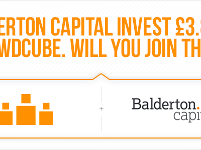 Investment with Balderton announcement bubble logos stripes