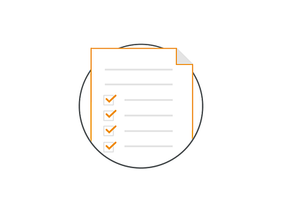 Start the process checkbox document file icon