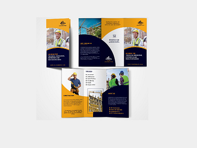 Construction tri fold  brochure Design