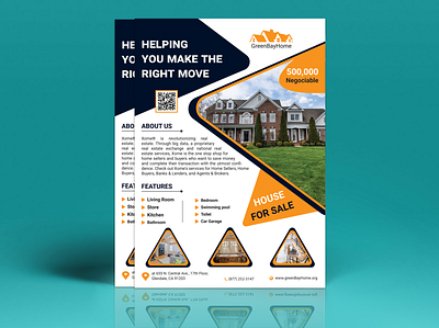 Real Estate Flyer Design Template a4 flyer abstract booklet branding brochure business catalog cover design dl flyer flat flyer layout leaflet logo marketing presentation professional design realstate report template