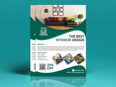 Interior Flyer Design Template a4 a4 flyer attrective branding brochure business catalog company flyer corporate design flyer template flyers interiordesign logo marketing minimal modern flyer professional design template