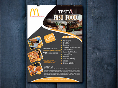 Restaurant Flyer Design a4 flyer banner booklet branding brochure burger flyer business cafe catalog delivery service dl flyer fast food logo marketing organic poster print restaurant flye restaurant flye sale