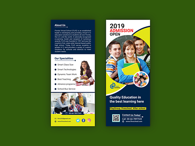 School Admission rack card flyer/DL Flyer design